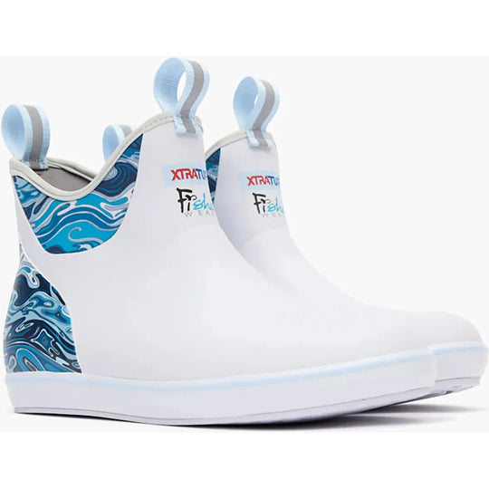 Xtratuf Women's Ankle Waterproof Slip Resist Deck Boot- White- XWAB105F - Overlook Boots