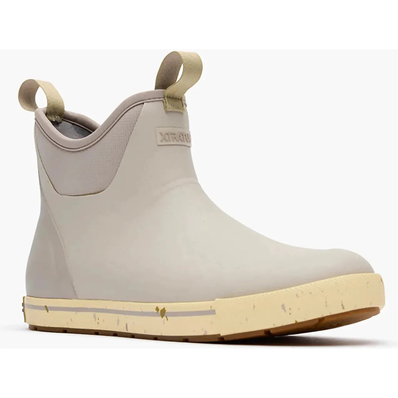 Xtratuf Men's Camp Waterproof Slip Resistant Ankle Deck Boot- Sand- XMADBC10 7 / Medium / Navy - Overlook Boots