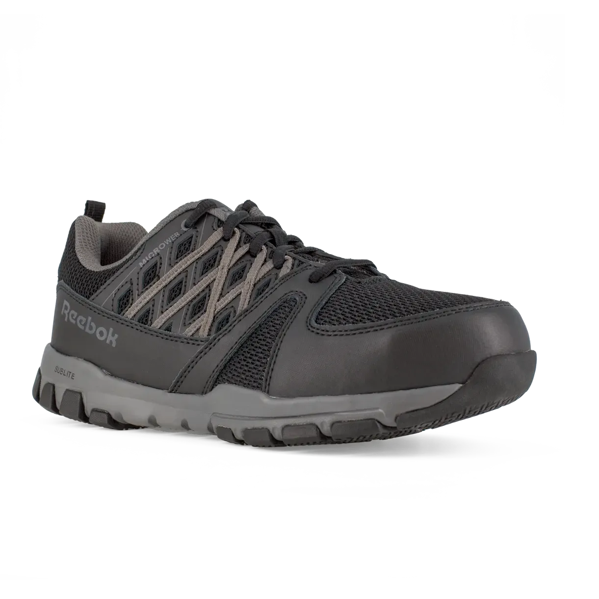 Reebok Men's Sublite Steel Toe Athletic Work Shoe - Black- RB4016 4.0 / Medium / Black - Overlook Boots