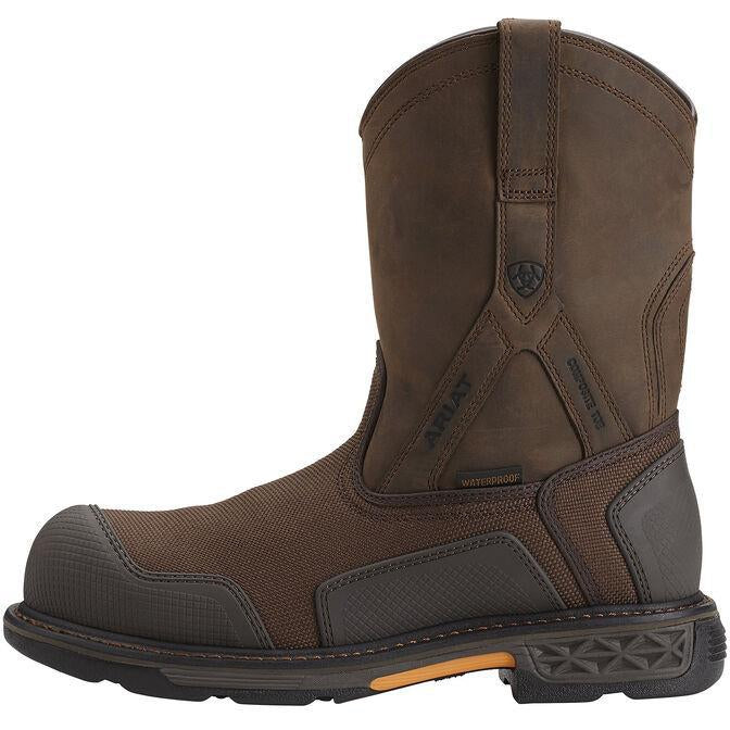 Ariat Men's OverDrive XTR 10" Composite Toe Waterproof Work Boot - Brown - 10012942 - Overlook Boots