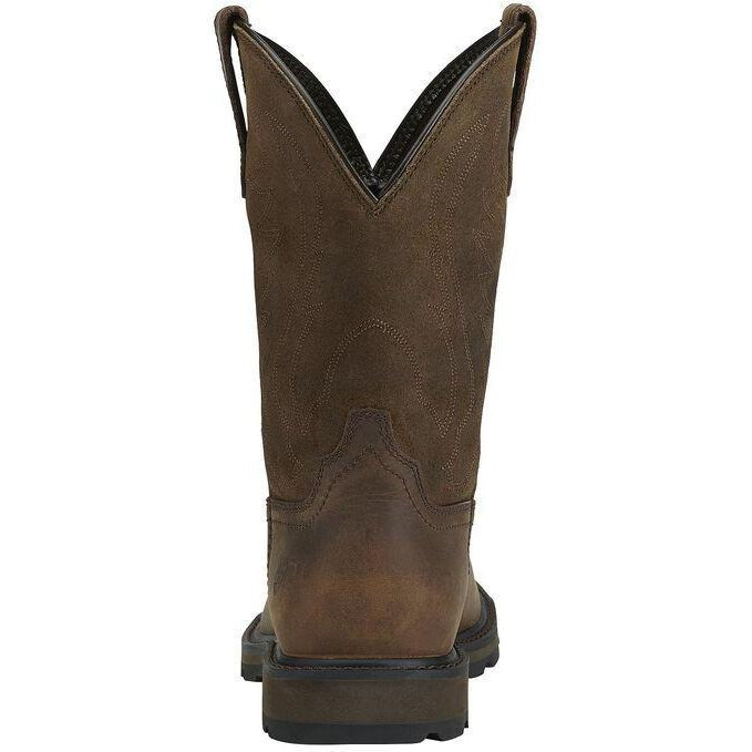 Ariat Men's Groundbreaker 10" Soft Toe Western Work Boot - Brown - 10014238 - Overlook Boots