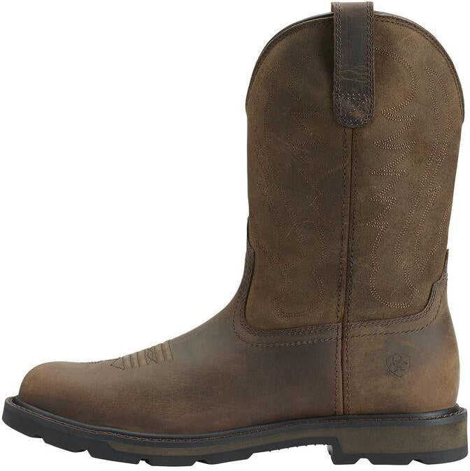 Ariat Men's Groundbreaker 10" Soft Toe Western Work Boot - Brown - 10014238 - Overlook Boots
