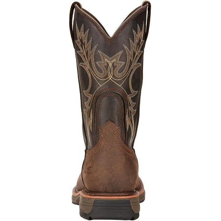 Ariat Men's WorkHog 11" Soft Toe Western Work Boot - Bruin Brown - 10017436 - Overlook Boots