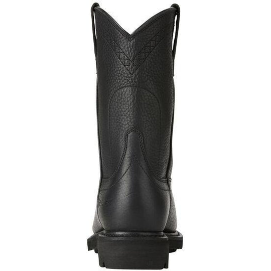 Ariat Men's Sierra 10" Steel Toe Pull-On Western Work Boot - Black - 10021473 - Overlook Boots