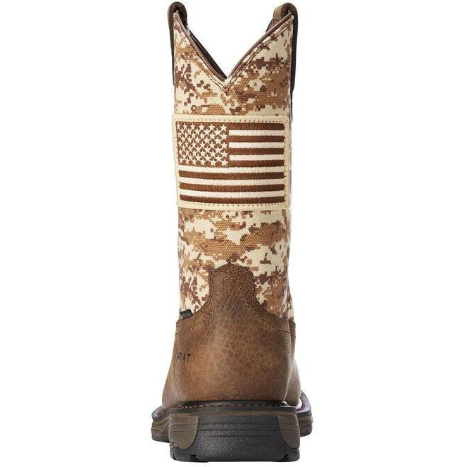 Ariat Men's WorkHog Patriot 11" Steel Toe Western Work Boot - Earth - 10022968 - Overlook Boots