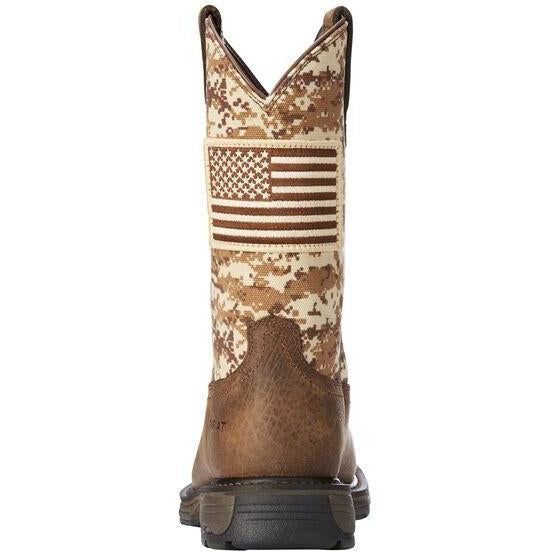 Ariat Men's WorkHog Patriot 11" Soft Toe Work Western Boot - Earth - 10023100 - Overlook Boots