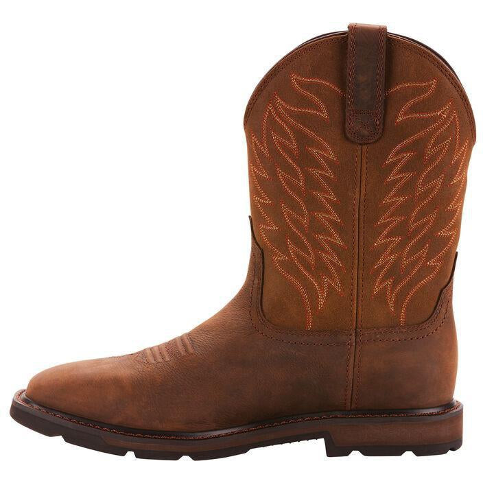Ariat Men's Groundbreaker 10" Wide Sqr Western Work Boot- 10024984 - Overlook Boots