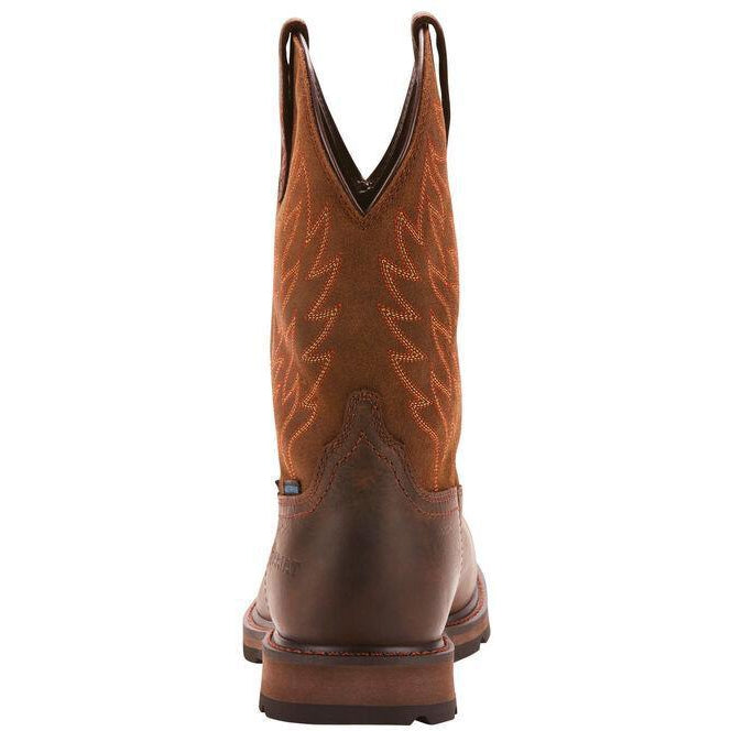 Ariat Men's Groundbreaker 10" Wide Sqr Steel Toe Waterproof Work Boot - 10024992 - Overlook Boots