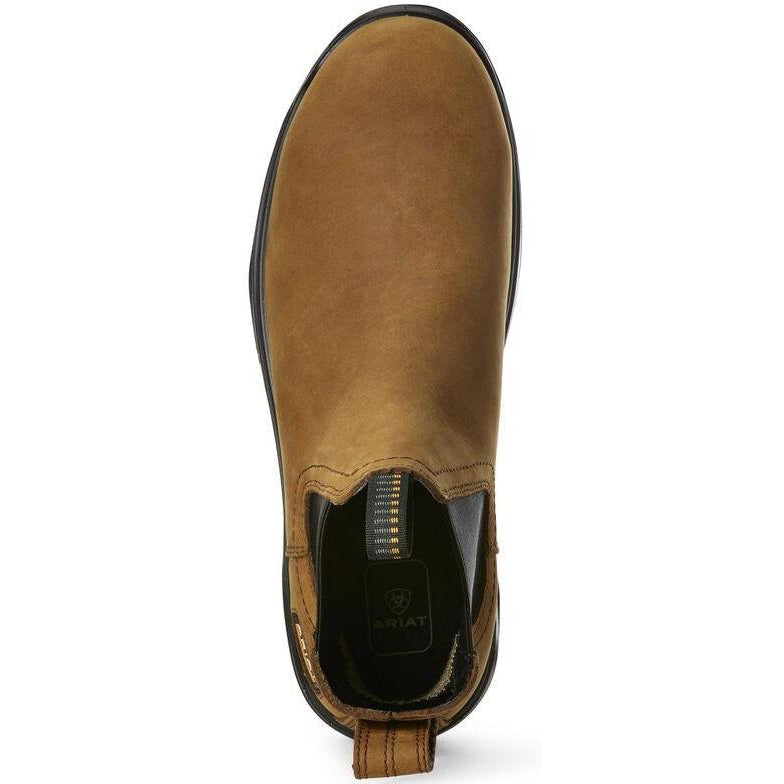 Ariat Men's Turbo Chelsea 6" Carbon Toe Waterproof Work Boot - Bark - 10027331 - Overlook Boots