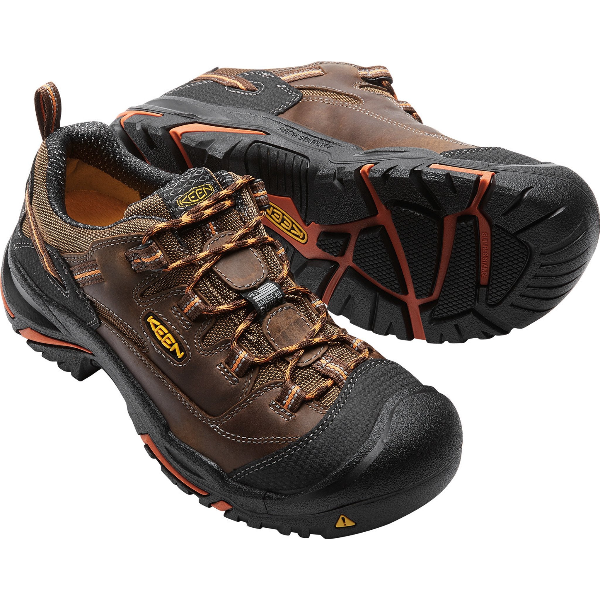KEEN Utility Men's Braddock Low Soft Toe WP Work Shoe Cascade- 1014606 - Overlook Boots