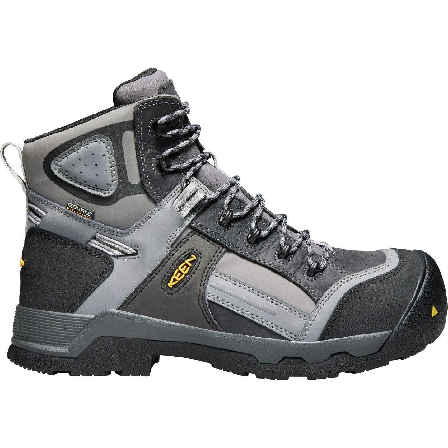 Keen Utility Men's Davenport 6" Mid Composite Toe Ins Waterproof Work Boot Gray - 1017804 - Overlook Boots