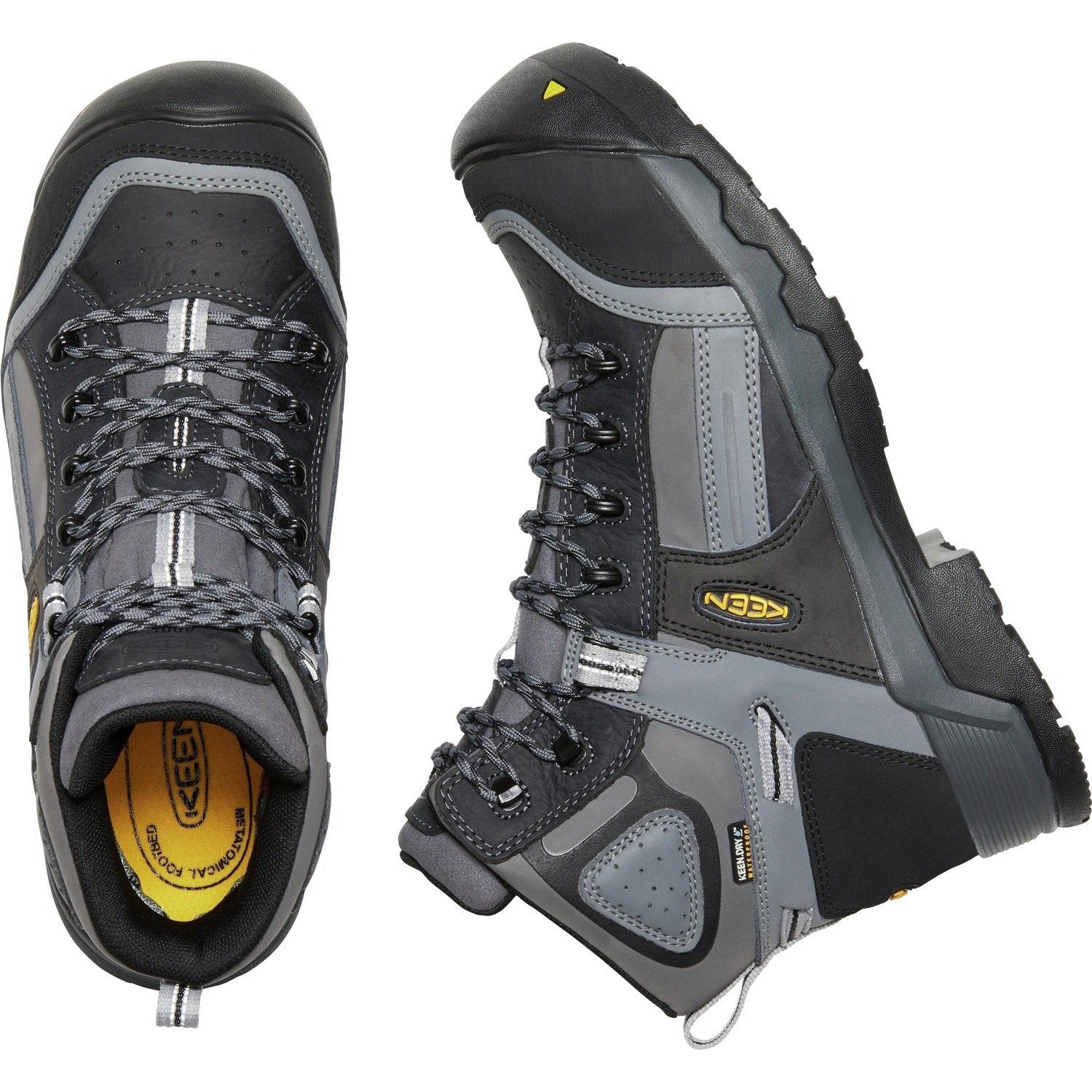 Keen Utility Men's Davenport 6" Mid Composite Toe Ins Waterproof Work Boot Gray - 1017804 - Overlook Boots