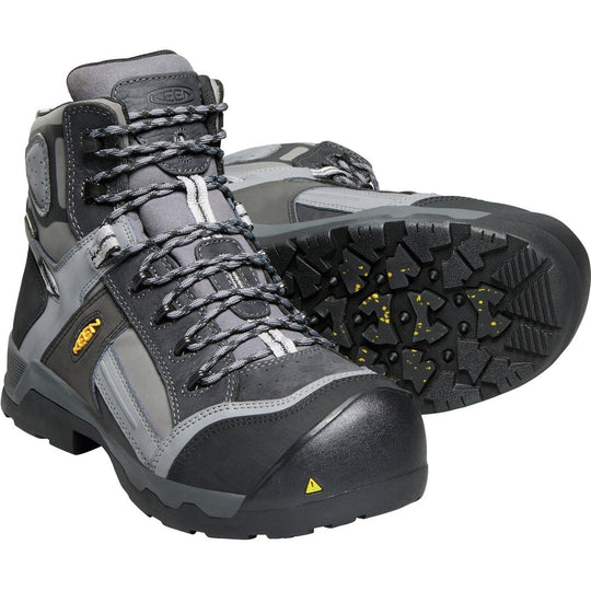 Keen Utility Men's Davenport 6" Mid Composite Toe Ins Waterproof Work Boot Gray - 1017804 - Overlook Boots