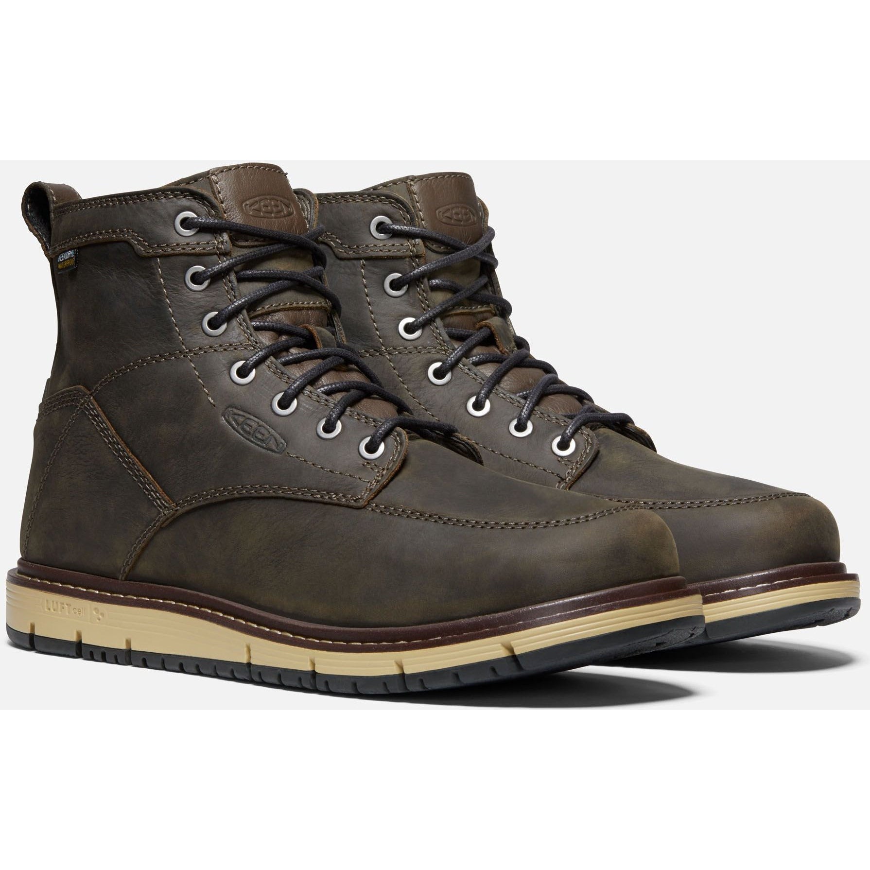 Keen Utility Men's San Jose 6" Soft Toe WP Work Boot - Brown - 1023203 7 / Medium / Brown - Overlook Boots