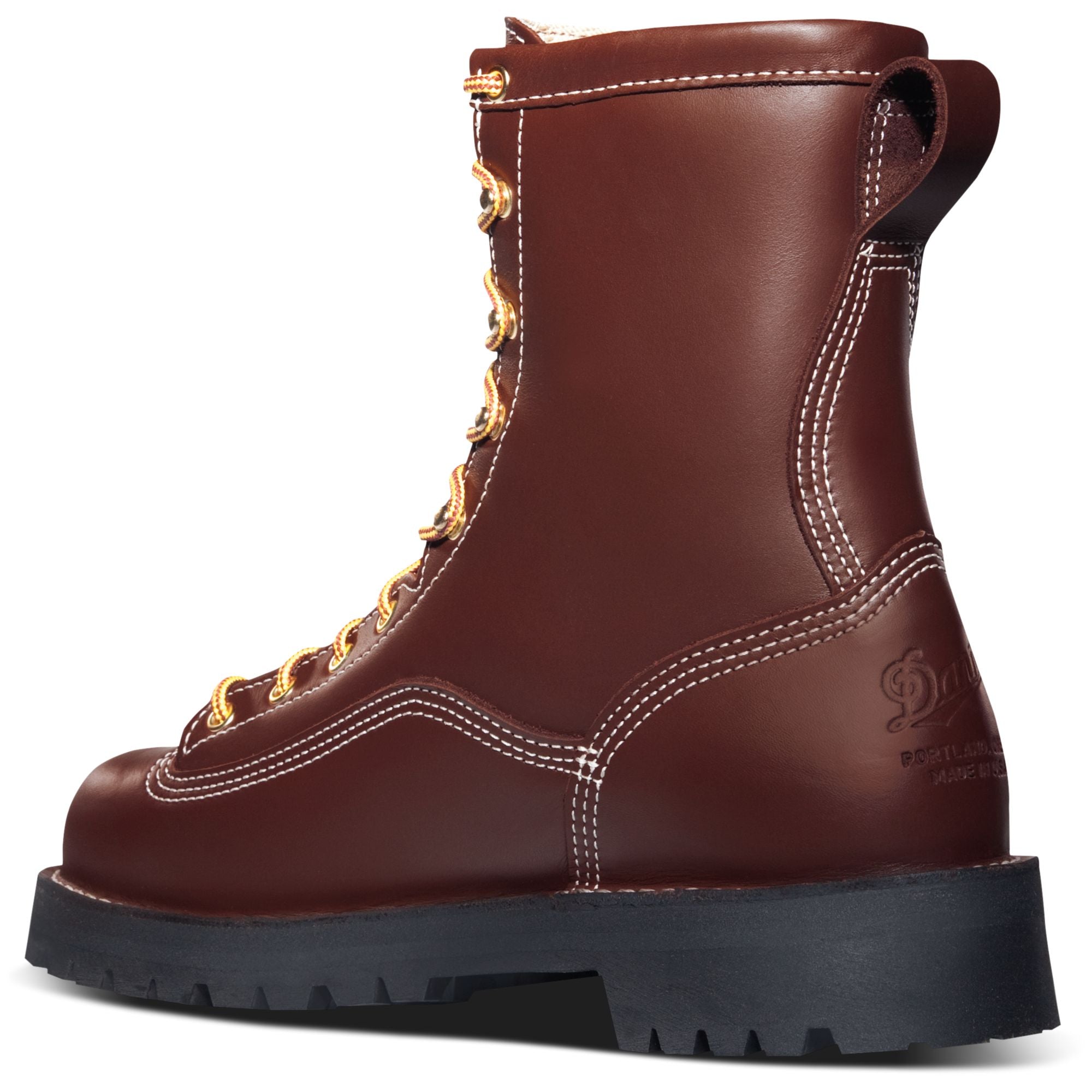 Danner Men's Rain Forest USA Made 8" Soft Toe Waterproof Work Boot Brown 10600 - Overlook Boots