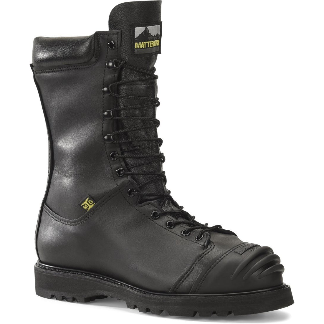 Matterhorn Men's Banksman 10" Stl Toe WP Metguard PR USA Made Work Boot 12255 5 / Medium / Black - Overlook Boots