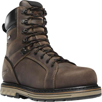 Danner Men's Steel Yard 8" Steel Toe Waterproof Work Boot - Brown - 12534 8 / Medium / Brown - Overlook Boots