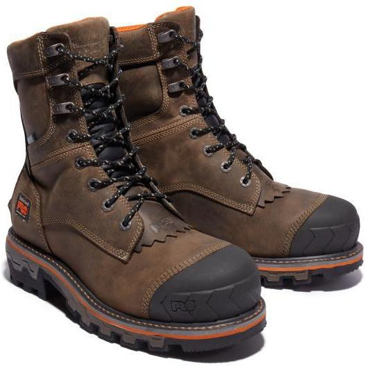Timberland Pro Men's Boondock HD NT Logger Comp Toe WP Work Boot- TB0A29G9214 7 / Medium / Brown - Overlook Boots