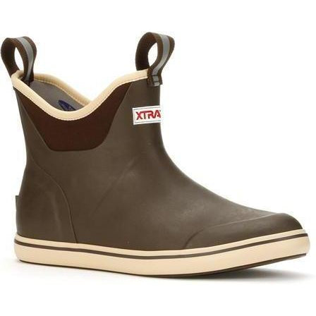 Xtratuf Men's 6" Ankle Deck Waterproof Boot - Chocolate / Tan - 22734 7 / Chocolate - Overlook Boots