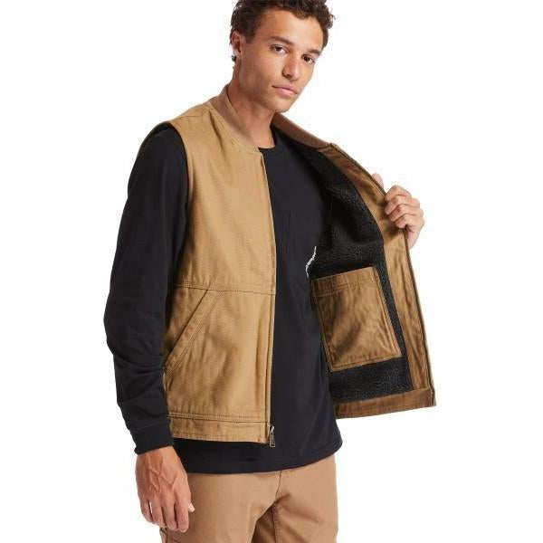 Timberland Pro Men's Gritman Lined Work Vest - Dark Wheat - TB0A1VBFD02 - Overlook Boots