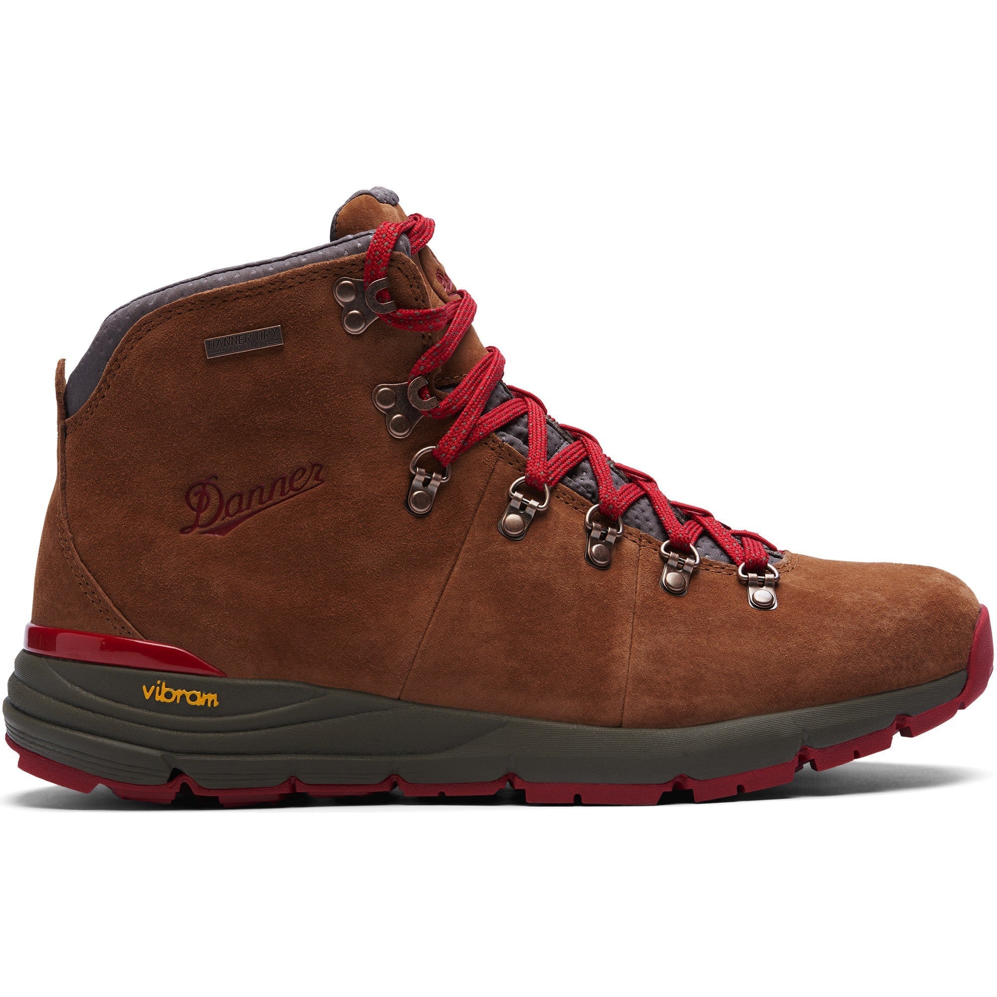 Danner Women's Mountain 600 4.5" Waterproof Hiking Boot - Brown/Red - 62245 - Overlook Boots