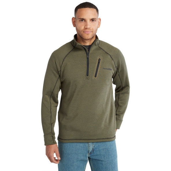 Timberland Pro Men's Reaxion 1/4 Athletic Fleece Jacket -Green- TB0A55RV369 - Overlook Boots