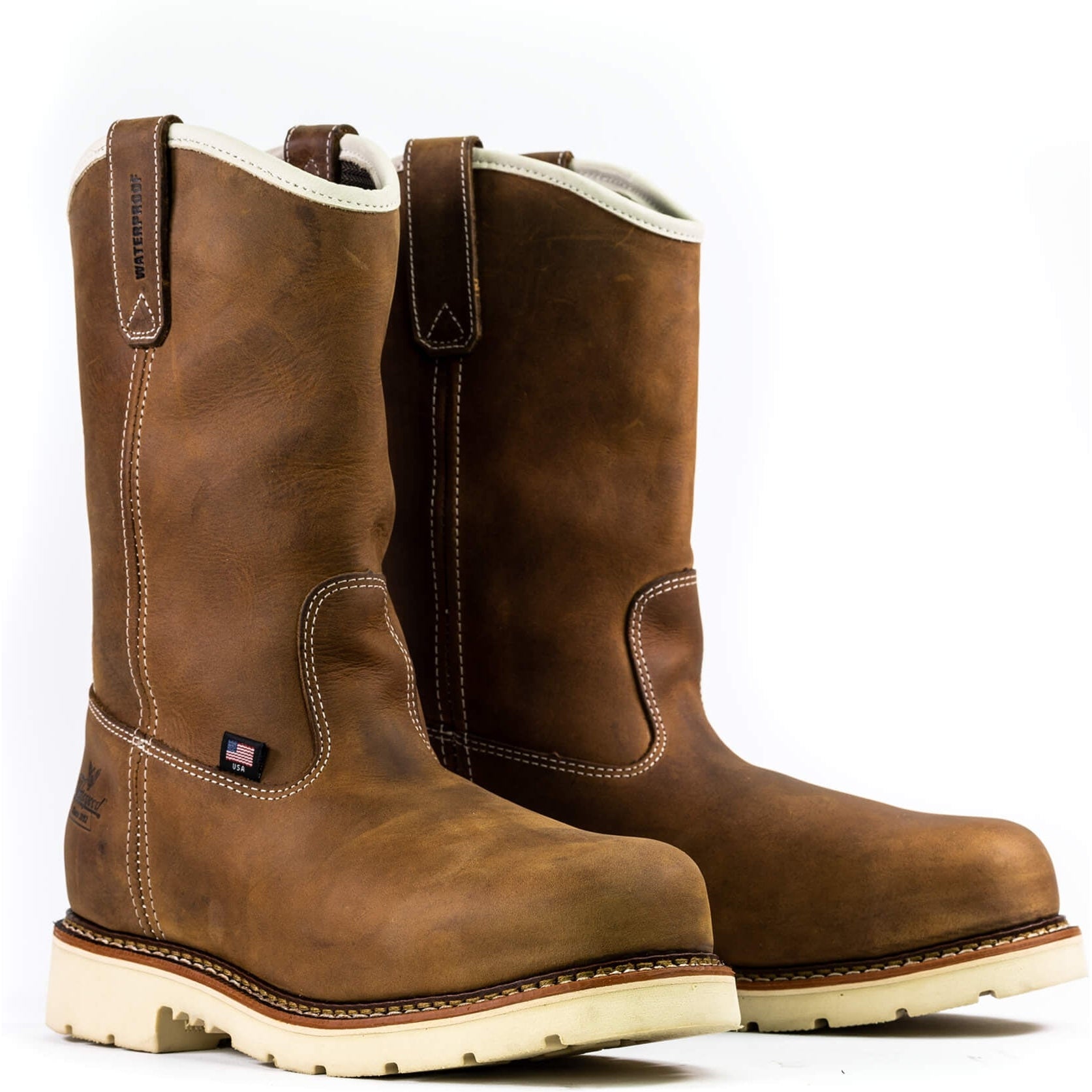 Thorogood Men's American Heritage 11" Steel Toe WP Work Boot - 804-3320 7 / Medium / Brown - Overlook Boots