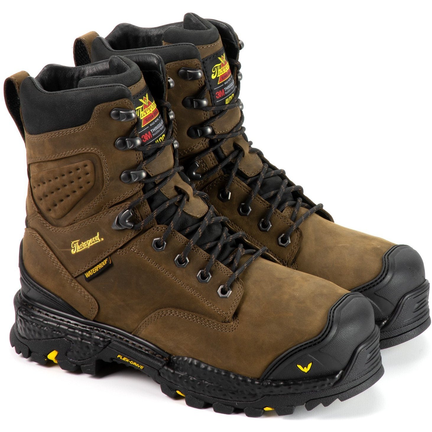 Thorogood Men's Infinity Flex Duty Series 8" Composite Toe Waterproof 400g Work Boot- 804-4304 8 / Medium / Brown - Overlook Boots