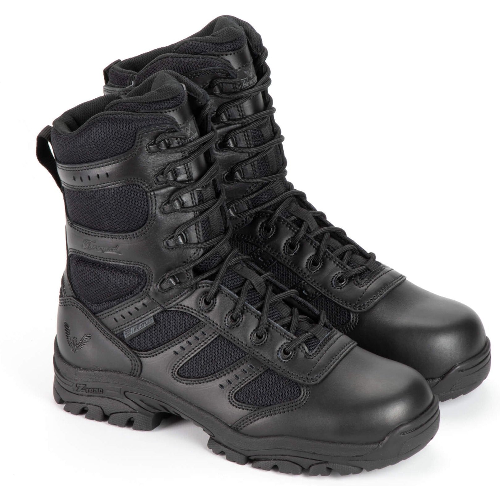 Thorogood Men's The Deuce 8" WP Side Zip Comp Toe Duty Boot - 804-6191 7 / Medium / Black - Overlook Boots