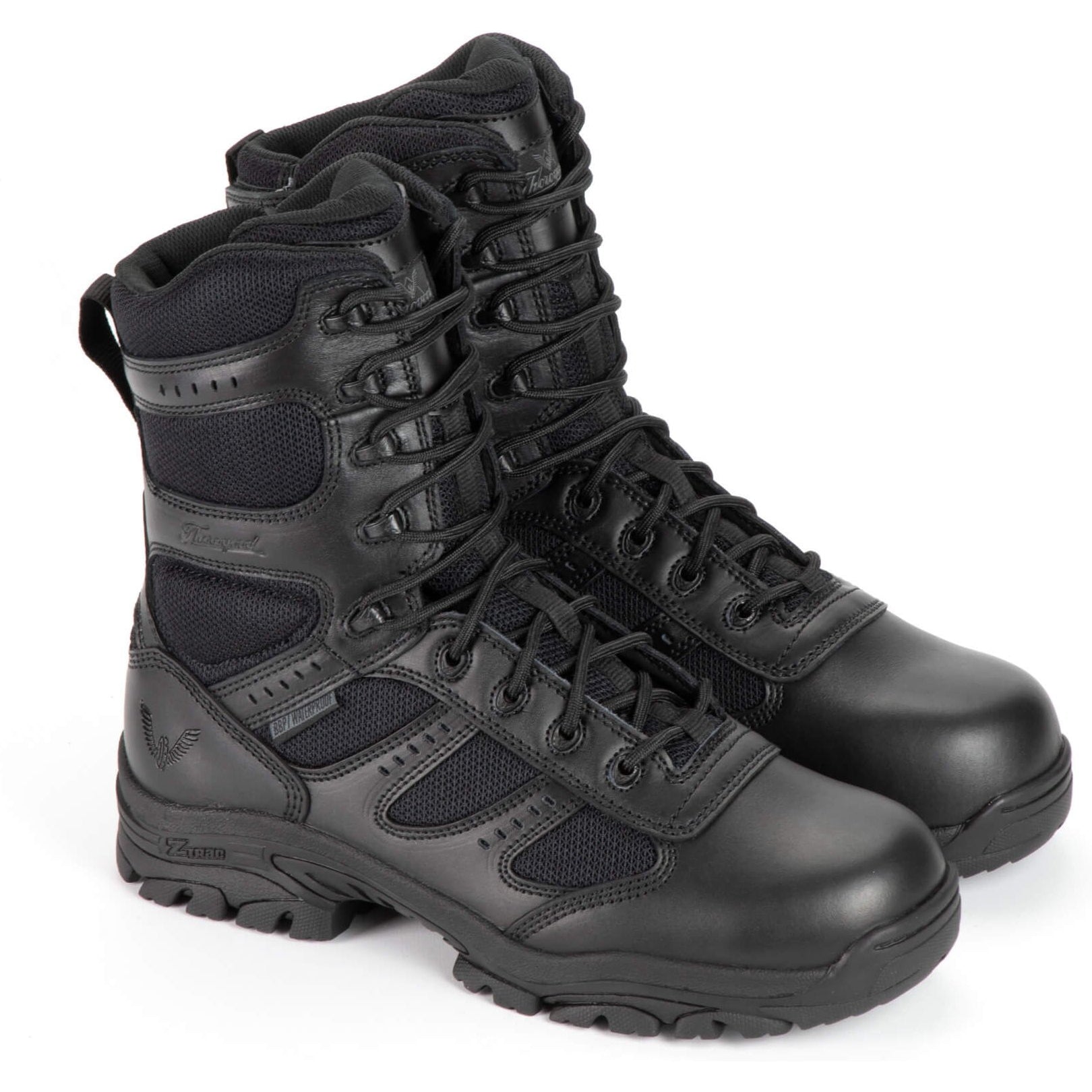 Thorogood Men's The Deuce 8" Waterproof Side Zipper Composite Toe Duty Boot - 804-6191 7 / Medium / Black - Overlook Boots
