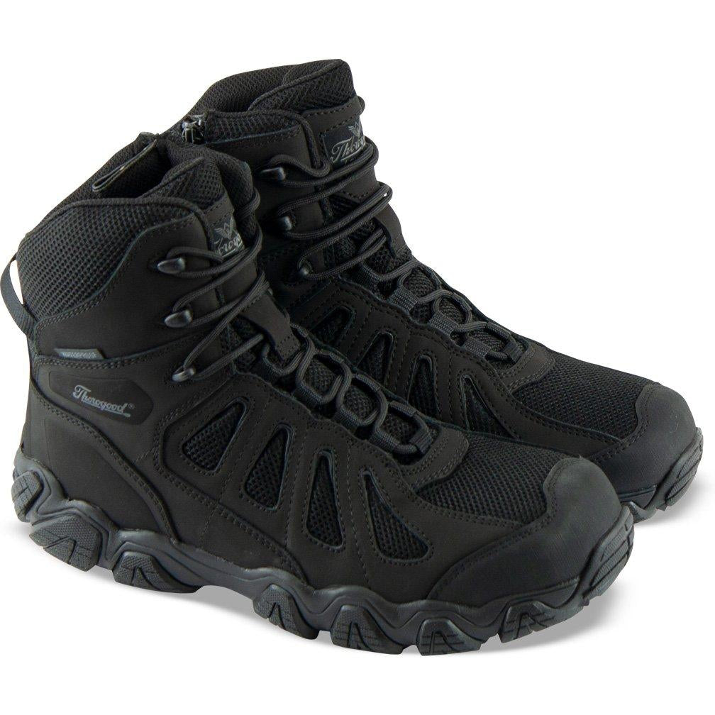 Thorogood Men's Crosstrex 6" Safety Toe Side Zipper Waterproof Hiker - 804-6290 8 / Medium / Black - Overlook Boots