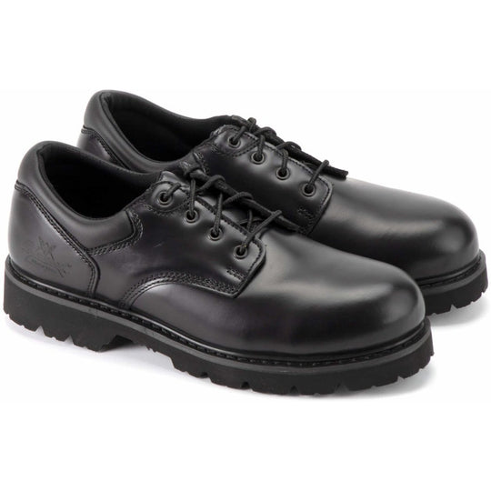 Thorogood Men's Classic Academy Steel Toe Oxford Duty Shoe - 804-6449 7.0 / Medium / Black - Overlook Boots
