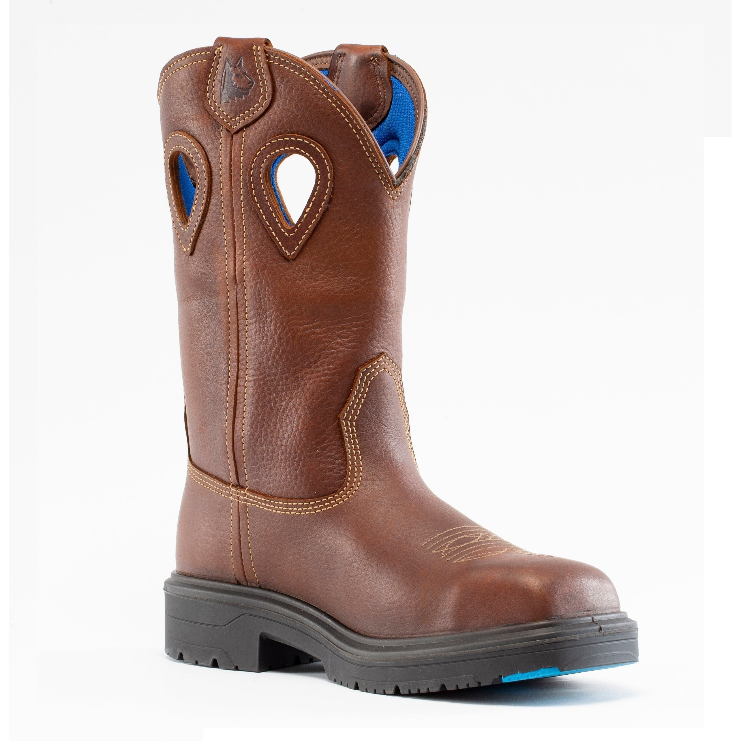 Steel Blue Men's Blue Heeler Waterproof Western Work Boots - Steel Toe