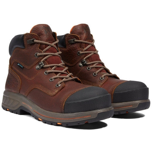 Timberland PRO Men's Helix 6" HD Comp Toe WP Work Boot - TB0A1I4H214 7.0 / Medium / Brown - Overlook Boots