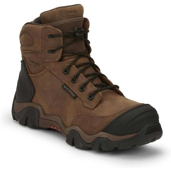 Chippewa Men's Cross Terrain 6" Comp Toe WP Lace Up Work Boot - AE5003 8 / Medium / Brown - Overlook Boots