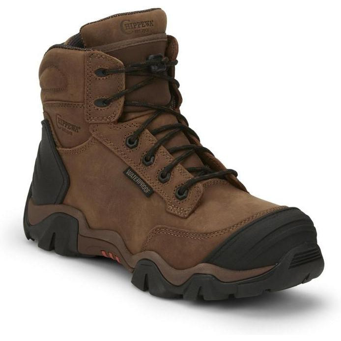 Chippewa Cross Terrain 6" Waterproof Composite Toe Work Boots - AE5003 8 / Medium / Brown - Overlook Boots