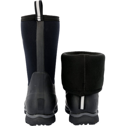 Muck Men's Arctic Excursion Mid 12" Waterproof Rubber Work Boot- Black - AEP-000 - Overlook Boots
