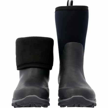 Muck Men's Arctic Excursion Mid 12" Waterproof Rubber Work Boot- Black - AEP-000 - Overlook Boots