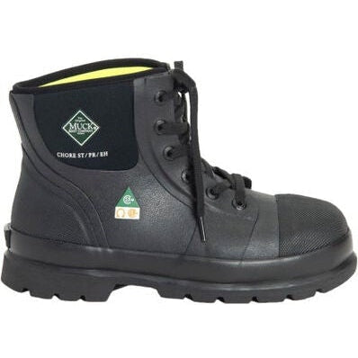 Muck Men's Chore Classic 6" Steel Toe Waterproof Puncture Resistant Work Boot- Black- C6ST-CSA - Overlook Boots