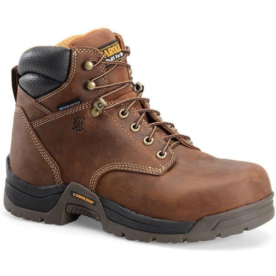 Carolina Men's Bruno Lo 6" Waterproof Composite Toe Work Boot - Brown - CA5520 7.0 / Medium / Brown - Overlook Boots