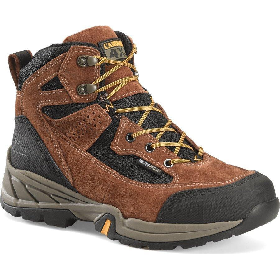 Carolina Men's Limestone 6" Steel Toe Waterproof Hiker Work Shoe Brown- CA5546 8 / Medium / Dark Brown - Overlook Boots