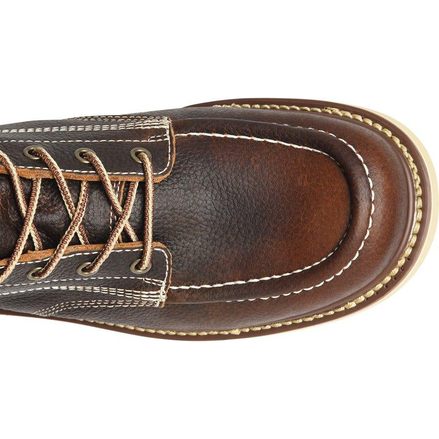 Carolina Men's Flatiron 6" Moc Toe Wedge Work Boot - Brown - CA7043 - Overlook Boots