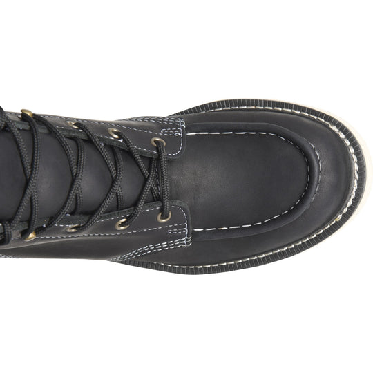 Carolina Men's Wedge Amp Mx 6" Moc Toe Casual Work Boot -Black- CA7064 - Overlook Boots