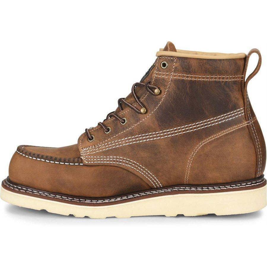 Carolina Men's Amped USA Made 6" Steel Toe Wedge Work Boot Brown - CA7811 - Overlook Boots