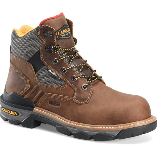 Carolina Men's Cancellor 6" Waterproof Slip Resistant Composite Work Boot - Brown - CA7831 8 / Medium / Brown - Overlook Boots