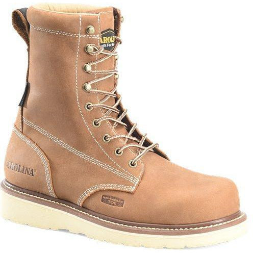 Carolina Men's Amped 8" Composite Toe Waterproof Wedge Work Boot - Brown - CA7842 8 / Medium / Brown - Overlook Boots
