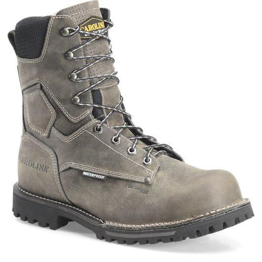 Carolina Men's Pitstop 8" Comp Toe WP Work Boot - Black - CA8532 8 / Medium / Grey - Overlook Boots