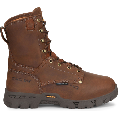 Carolina Men's Buster 8" Composite Toe Waterproof Metguard Work Boot -Brown- CA9582 - Overlook Boots