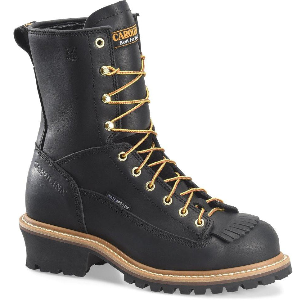 Carolina Men's Spruce 8" Stl Toe WP Logger Work Boot - Black - CA9825 8 / Medium / Black - Overlook Boots