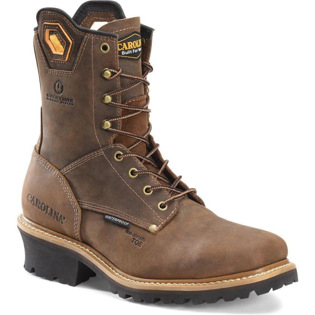 Carolina Men's Coppice 8" Composite Toe Waterproof Logger Work Boot - Brown - CA9855 8 / Medium / Brown - Overlook Boots